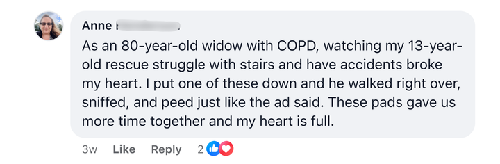 Customer comment